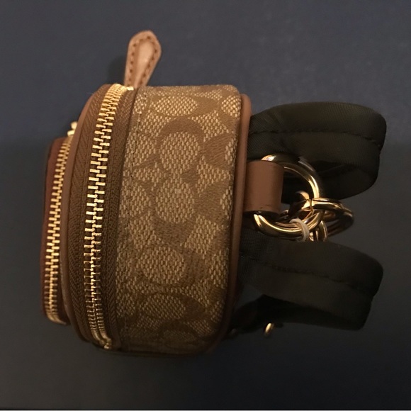 Coach Mini Court Backpack Key Fob Bag Charm Signature Canvas - Picture 4 of 6